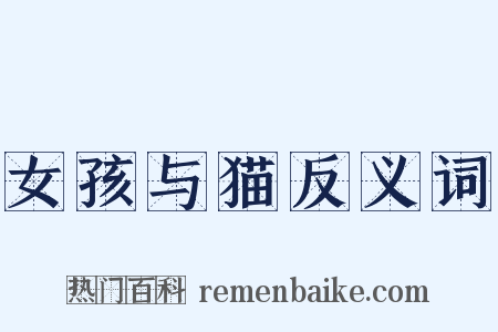 女孩与猫反义词是什么意思的图片